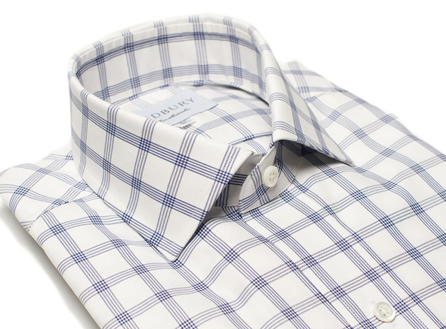 The Navy Cameron Check collar