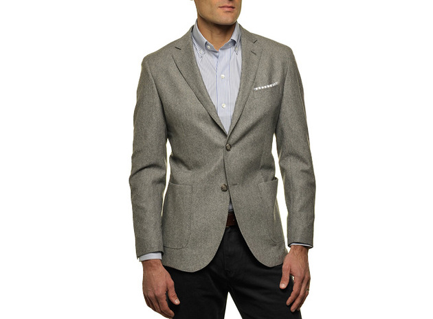 The Grey Huxley Sport Coat collar